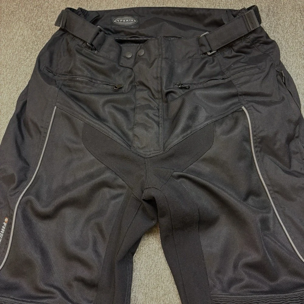 FirstGear Hypertex Black Waterproof Breathable Motorcycle Riding Pants Men's 38T
